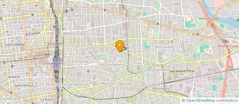 localisation de l'entreprise ASTUS  VILLEURBANNE