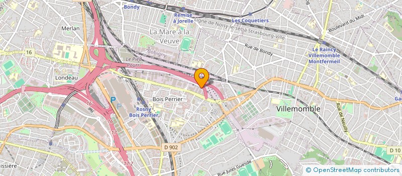 localisation de l'entreprise ASTUS à ROSNY-SOUS-BOIS