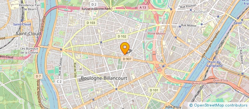 localisation de l'entreprise ASU EXCELYA GROUP à BOULOGNE-BILLANCOURT