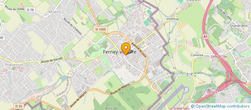 localisation de l'entreprise ASU GROUPE HELVET CLINICS FR à FERNEY-VOLTAIRE