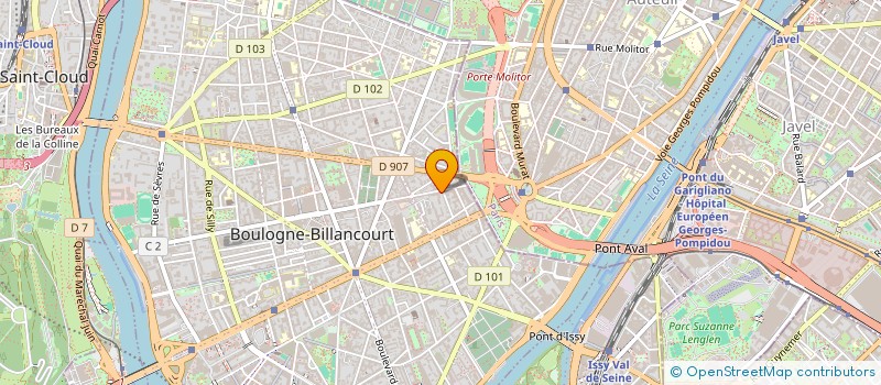 localisation de l'entreprise ASU ISRP à BOULOGNE-BILLANCOURT