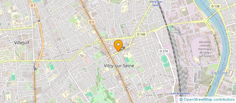 localisation de l'entreprise ASU MCA  VITRY-SUR-SEINE