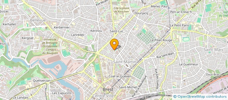localisation de l'entreprise ASUD 29 à BREST