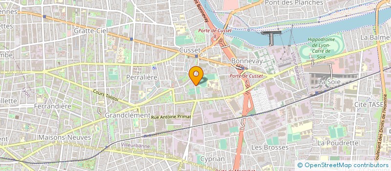 localisation de l'entreprise ASUL DIAMONDS BASEBALL SOFTBALL  VILLEURBANNE