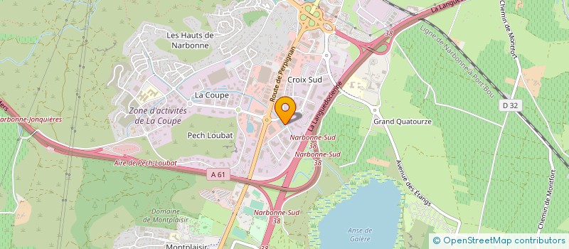 localisation de l'entreprise ASUTEC FRANCE  NARBONNE