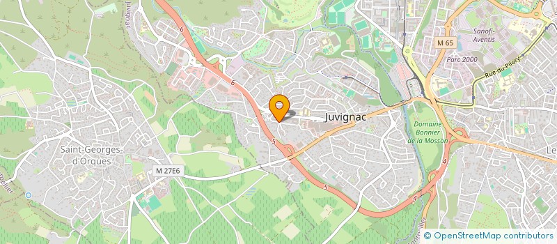 localisation de l'entreprise ASV  JUVIGNAC
