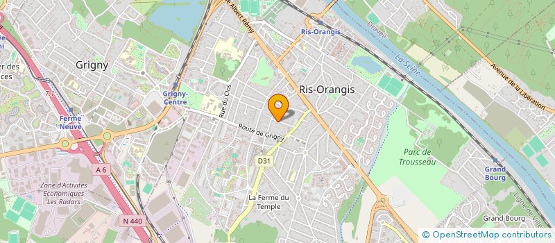 localisation de l'entreprise ASV à RIS-ORANGIS