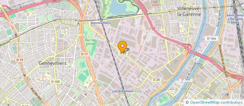 localisation de l'entreprise ASV SANTE à GENNEVILLIERS