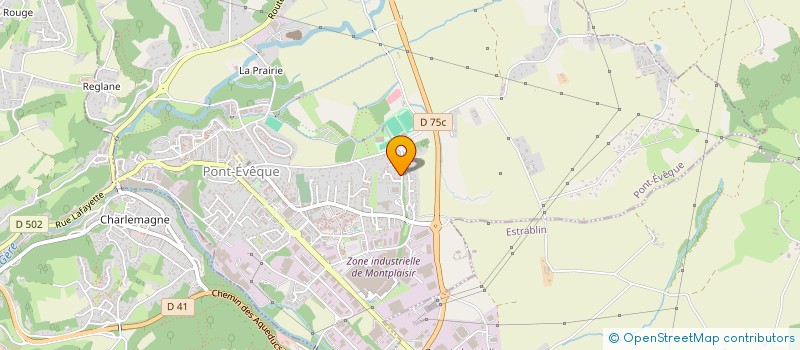 localisation de l'entreprise ASV TAXI  PONT-EVEQUE