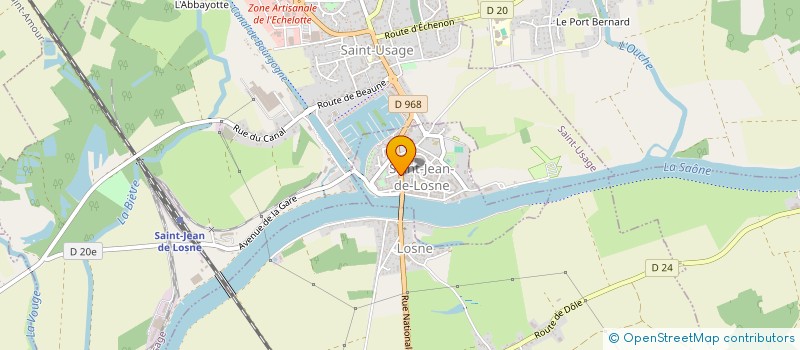 localisation de l'entreprise ASVBD JUDO à SAINT-JEAN-DE-LOSNE