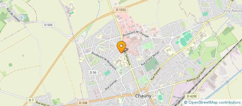 localisation de l'entreprise ASYA CONSTRUCTION à CHAUNY
