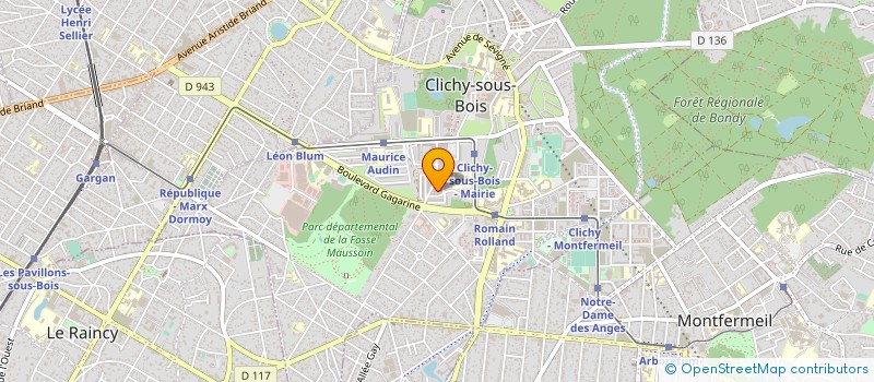 localisation de l'entreprise ASYA PLATRERIE GENERALE  CLICHY-SOUS-BOIS