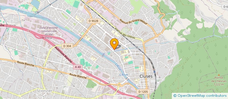 localisation de l'entreprise ASYA PNEUS à CLUSES