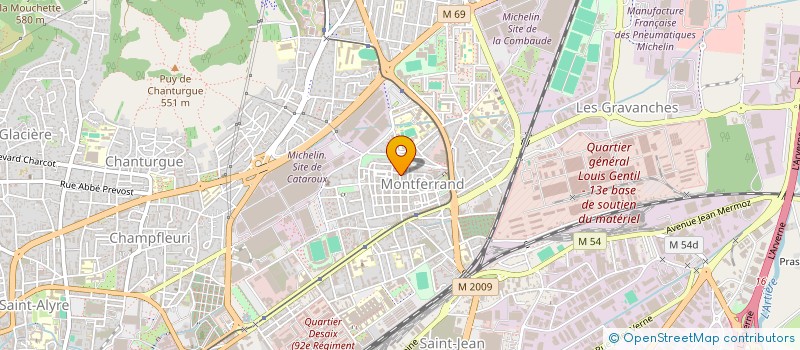 localisation de l'entreprise AT COMPOSITION INFOGRAPHIQUE TRAITEMENT à CLERMONT-FERRAND