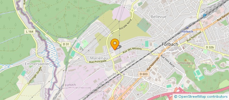 localisation de l'entreprise AT COUVERTURE  FORBACH