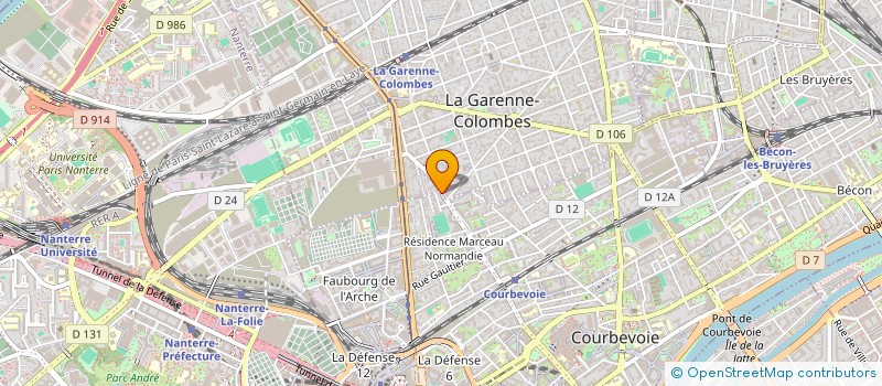 localisation de l'entreprise AT HOME à COURBEVOIE