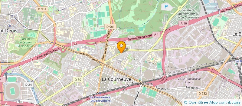localisation de l'entreprise AT IM à LA COURNEUVE