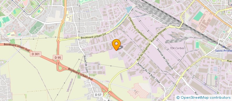 localisation de l'entreprise AT INVEST à CORBAS