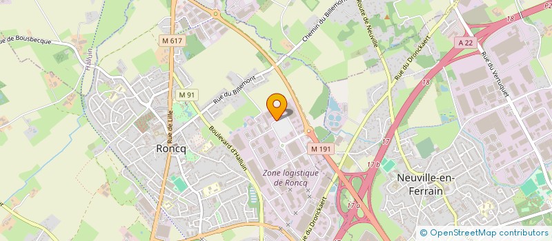 localisation de l'entreprise AT INVEST à RONCQ