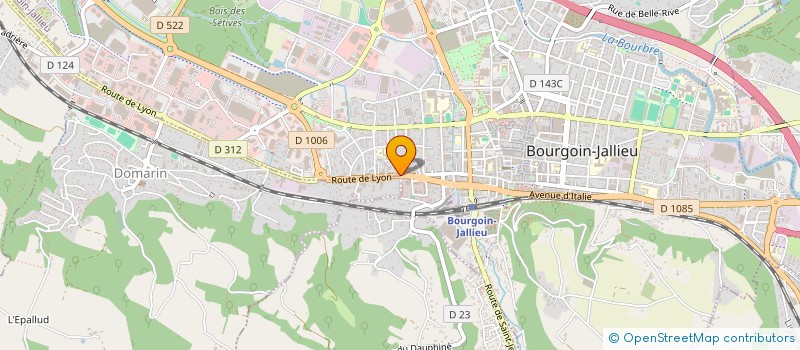 localisation de l'entreprise AT ISERE  BOURGOIN-JALLIEU