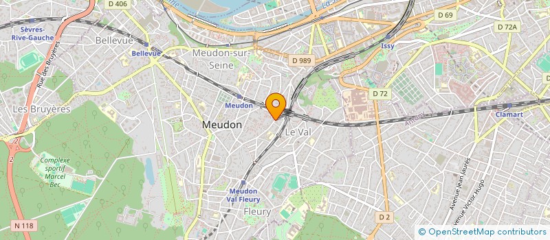 localisation de l'entreprise AT LED  MEUDON