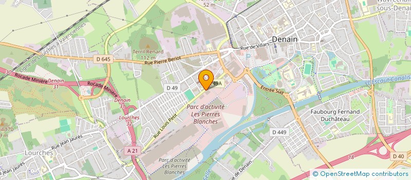 localisation de l'entreprise AT MECANIQUE CHAUDRONNERIE DU HAINAUT  DENAIN