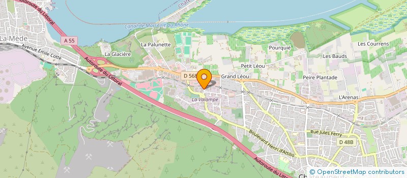 localisation de l'entreprise AT SERV - ELECTRICITE ET AUTOMATISME - OCCITANIE à CHATEAUNEUF-LES-MARTIGUES