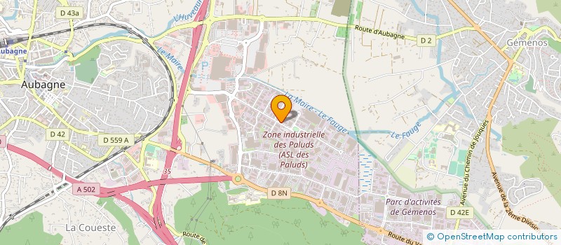 localisation de l'entreprise AT SERVICES à AUBAGNE