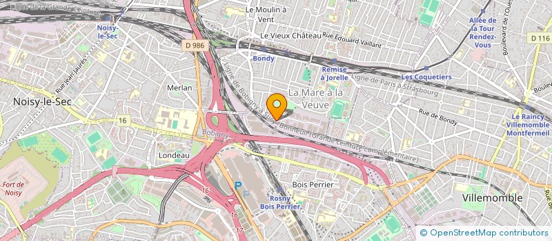localisation de l'entreprise AT TOLERIE SERRURE MONTREUIL à BONDY