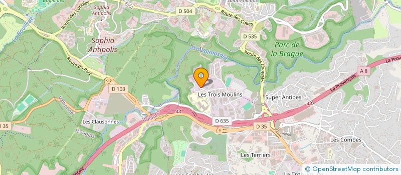 localisation de l'entreprise AT WORK  ANTIBES