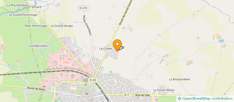 localisation de l'entreprise AT2C ASSISTANCE TECHNIQUE CLIMATISATION DES COEVRONS  EVRON