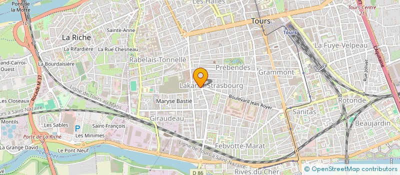 localisation de l'entreprise ATA 37 à TOURS
