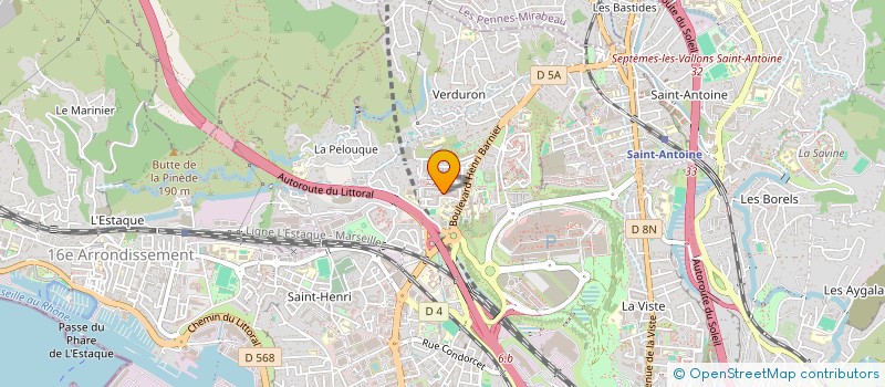 localisation de l'entreprise ATA TRANSPORTS FRANCE à MARSEILLE 16EME