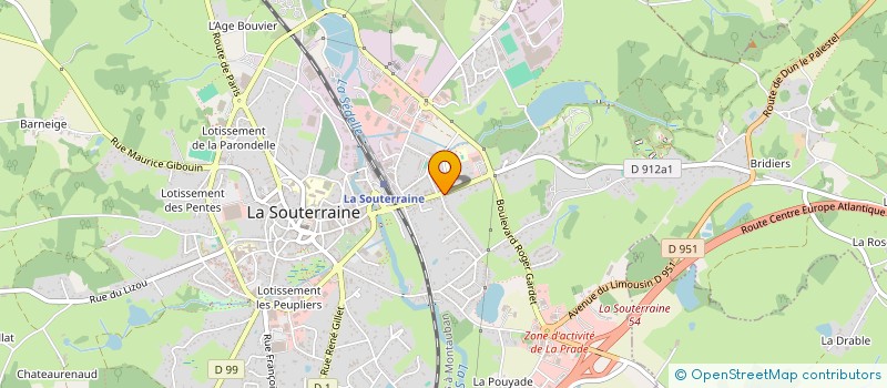 localisation de l'entreprise ATAD  LA SOUTERRAINE