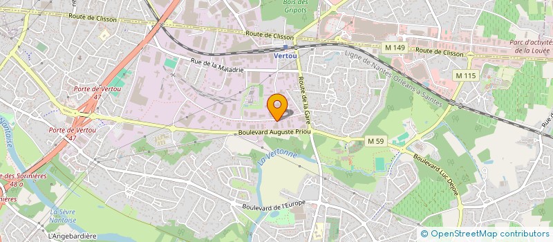 localisation de l'entreprise ATALANTE SERVICES TRANSPORTS  VERTOU