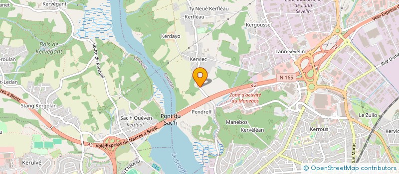 localisation de l'entreprise ATAO ETANCHEITE à CAUDAN