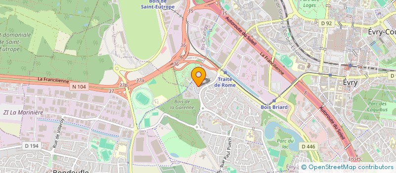 localisation de l'entreprise ATARAXIE  EVRY-COURCOURONNES