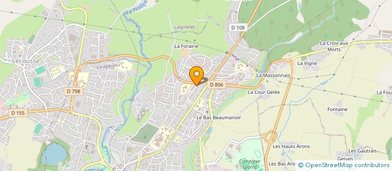 localisation de l'entreprise ATAS BARDAGE à FOUGERES