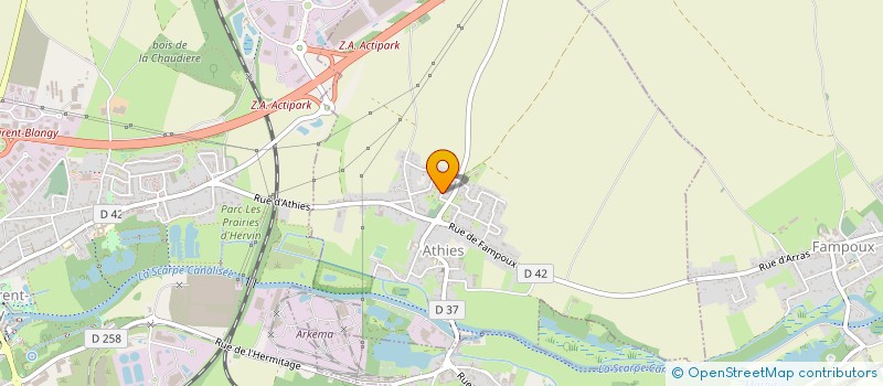 localisation de l'entreprise ATAS BATIMENT à ARRAS
