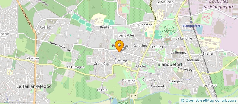 localisation de l'entreprise ATAZ à BLANQUEFORT