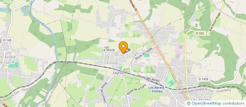 localisation de l'entreprise ATB  LES ABRETS-EN-DAUPHINE