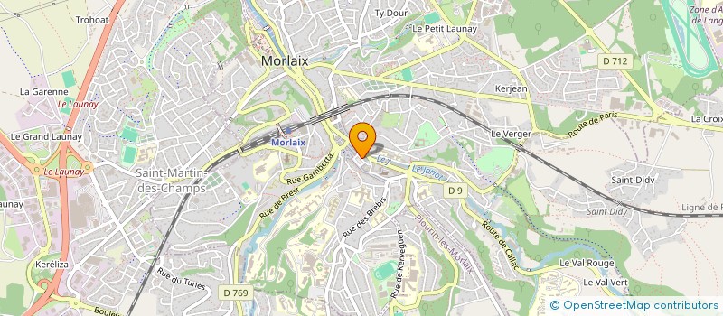 localisation de l'entreprise ATB CEDIA - AUDIT TECHNIQUE DU BATIMENT CONTROLE ETUDE DIAGNOSTIC DE L'AIR INTERIEUR à MORLAIX