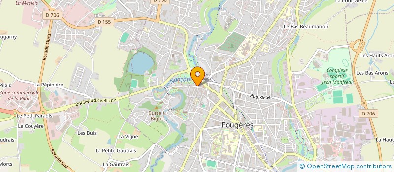 localisation de l'entreprise ATBG  FOUGERES