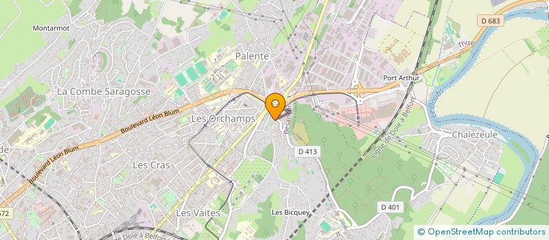 localisation de l'entreprise ATC  BESANCON