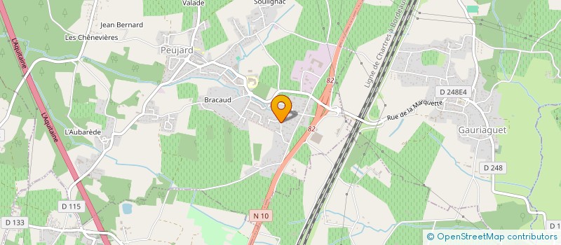 localisation de l'entreprise ATC à PEUJARD