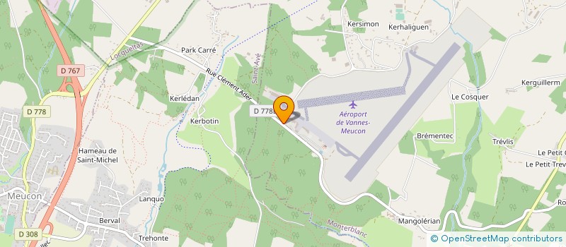 localisation de l'entreprise ATC AVIATION  MONTERBLANC