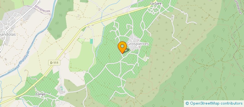 localisation de l'entreprise ATC BOIS à GROSPIERRES
