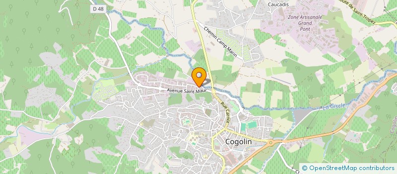 localisation de l'entreprise ATCE (AGENCEMENT TOUT CORPS D'ETAT)  COGOLIN