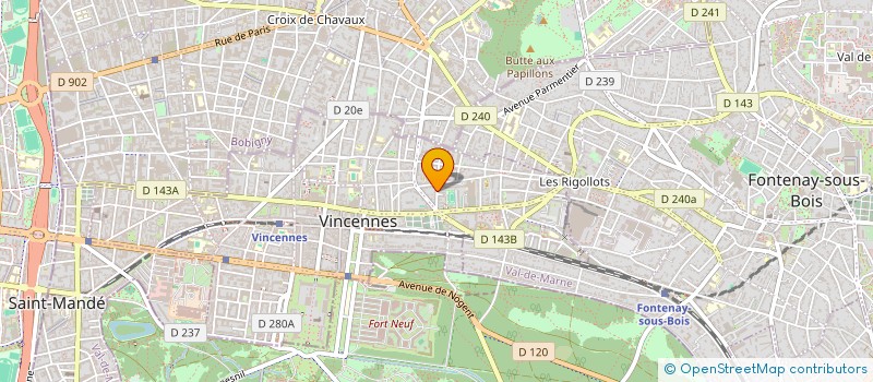 localisation de l'entreprise ATD COUVERTURE à VINCENNES