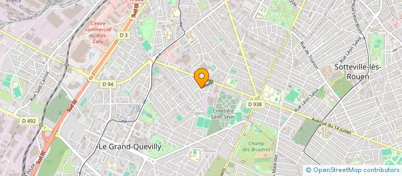 localisation de l'entreprise ATD DISTRIBUTION  LE PETIT-QUEVILLY